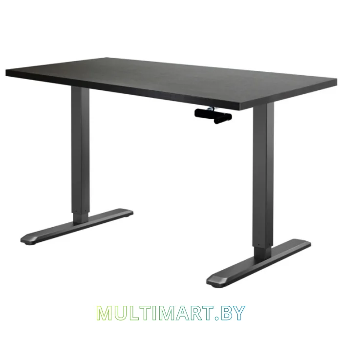 Стол для работы стоя ErgoSmart Manual Desk Special 1360x800x36 мм (дуб мореный/черный)